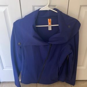 Blue zip up jacket